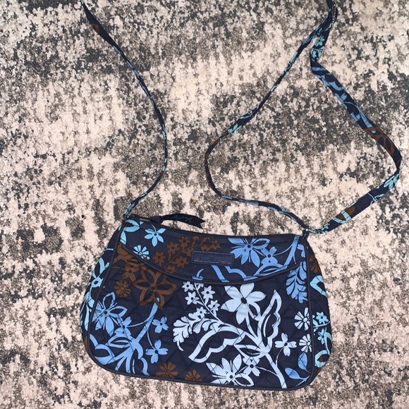 Vera Bradley Retired Blue Heather Paisley & Floral Crossbody Purse - Picture 2 of 5